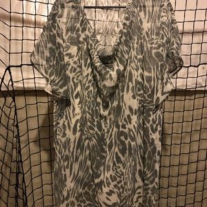 New York & company leopard print blouse